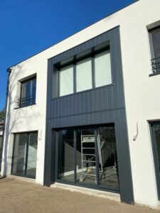 Bardage-Plan DAL'ALU Bleu ardoise gris anthracite aluminium Bassin d'Arcachon